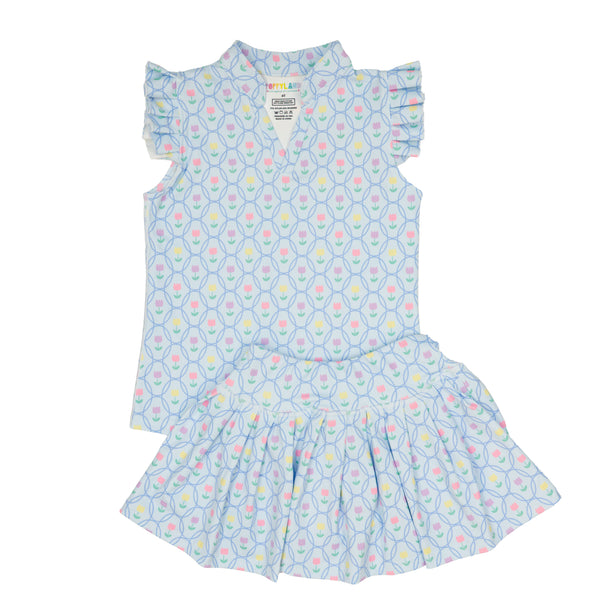 Carmel Skort Set- Twirly Tulips