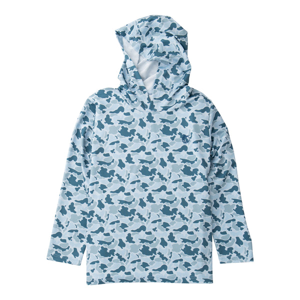 Pro Performance Hoodie T-Shirt- Cool Blues Break Point Camo