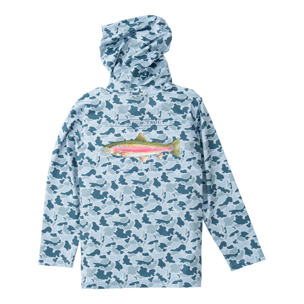 Pro Performance Hoodie T-Shirt- Cool Blues Break Point Camo