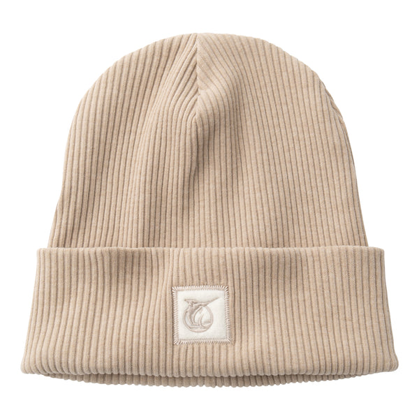 Knit Patch Beanie- Trench Coat Heather