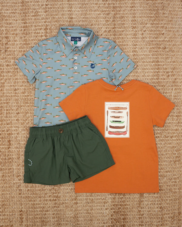Outrigger Performance Short- Camping Green