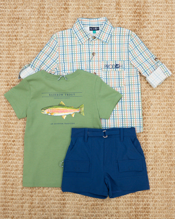 Cotton T-shirt- Hedge Green