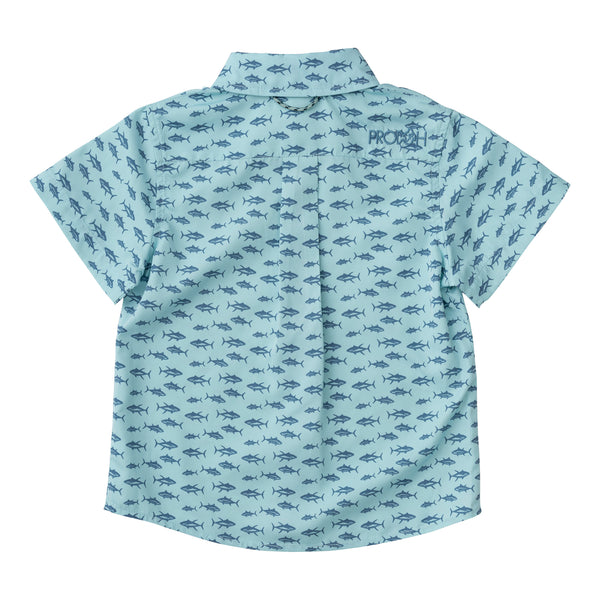 Fishing Shirt- Aqua Tuna Print