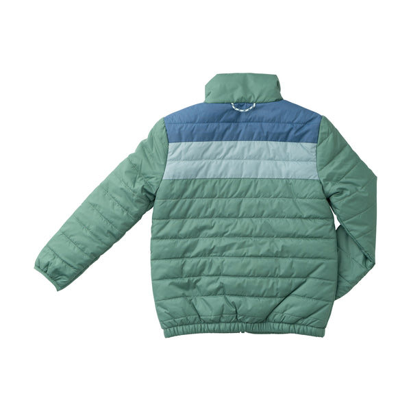 Puffer Jacket- Frosty Spruce Colorblock