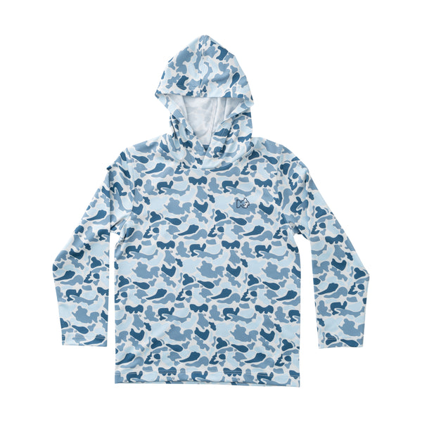 Pro Performance Hoodie Shirt- Blue Break Point Camo