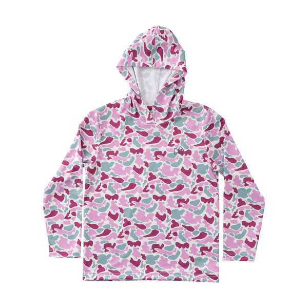 Pro Performance Hoodie Shirt- Orchid Break Point Camo