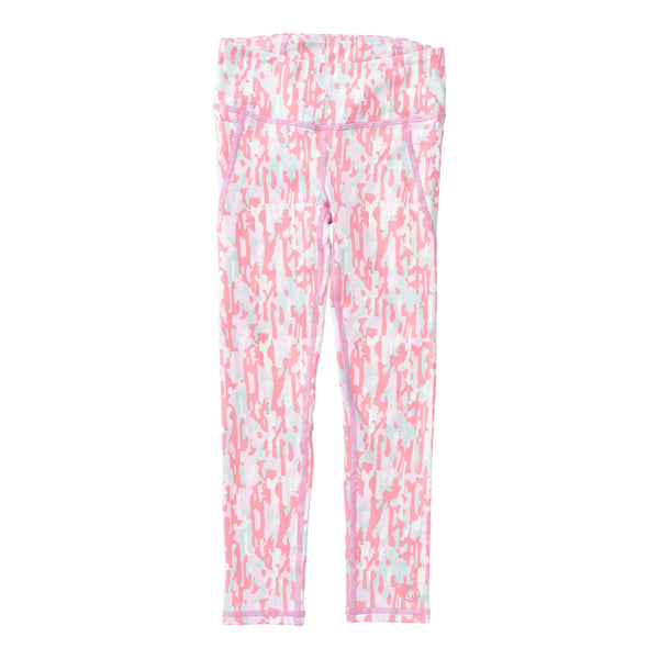 Athletic Legging- Geranium Pink Stay in the Lines Camo