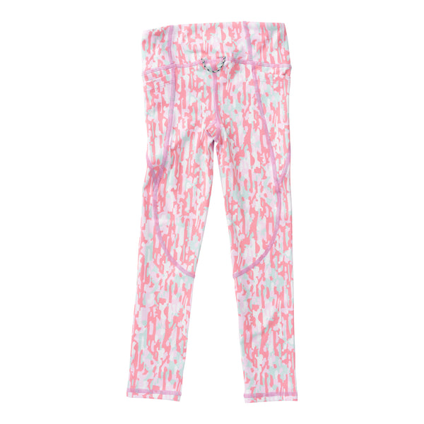 Athletic Legging- Geranium Pink Stay in the Lines Camo