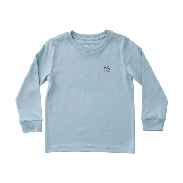 LS Pumpkin Shirt- Ashley Blue