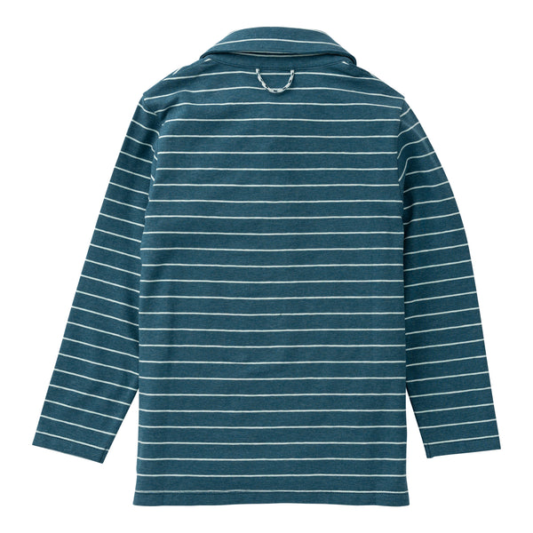 LS Too Cool for School Polo- Tapestry Mist Green Stripe