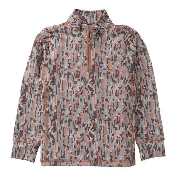 Pro Performance 1/4 Zip Pullover- Neutral Stay in the Lines Camo