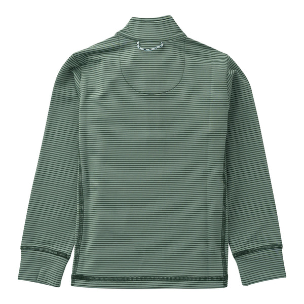 Pro Performance 1/4 Zip Pullover- Camping Hedge Green Stripe