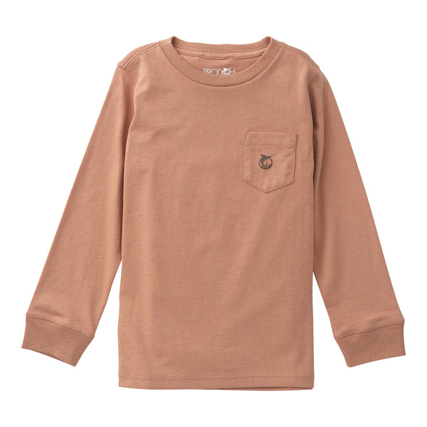 LS Cotton Pocket T-Shirt- Mocha Mousse