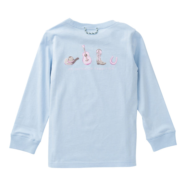 Rodeo LS Cotton T-Shirt- Cashmere Blue
