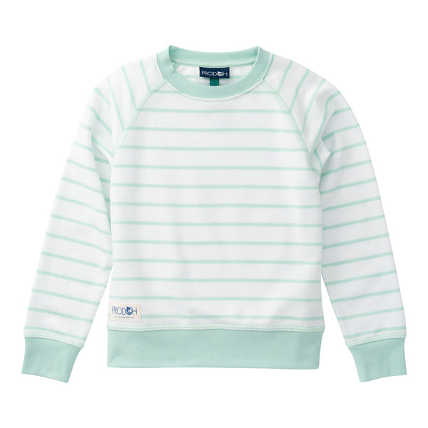 Crew Control Sweatshirt- Mint Green Stripe