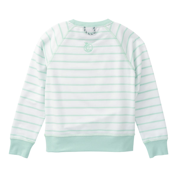 Crew Control Sweatshirt- Mint Green Stripe