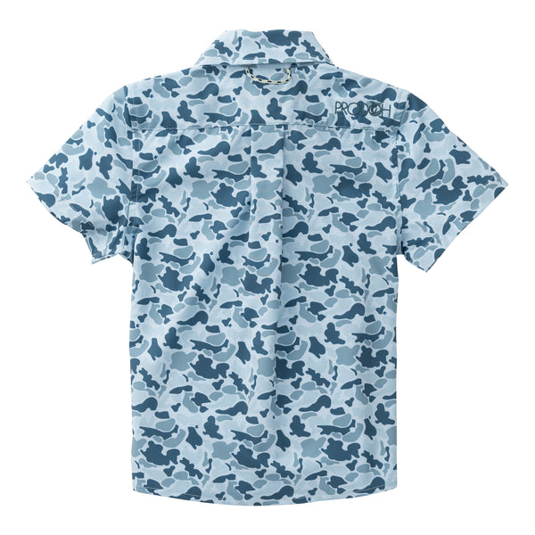 Button Down Shirt- Cool Blues Break Point Camo
