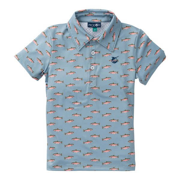 Pro Performance Polo- Rainbow Trout Print
