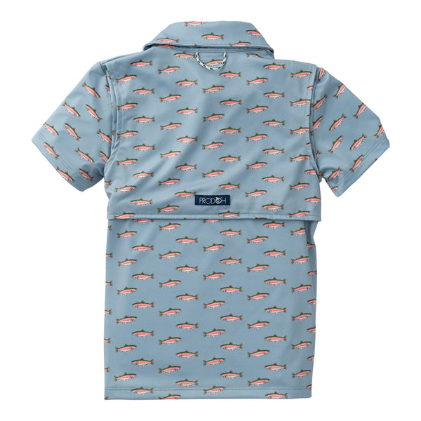 Pro Performance Polo- Rainbow Trout Print