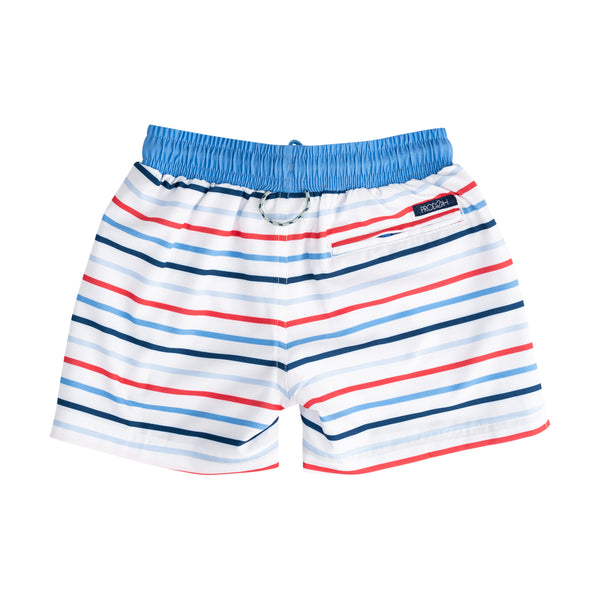 Boogie Board Swim Trunk- Americana Summer Stripe