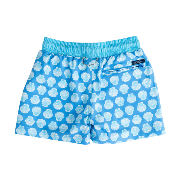 Boogie Board Swim Trunk- Marina Blue Shells Print
