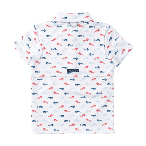 Pro Performance Polo- Americana Fish Print