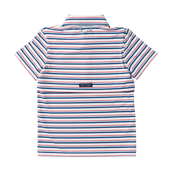 Pro Performance Polo- Independence Day Stripe