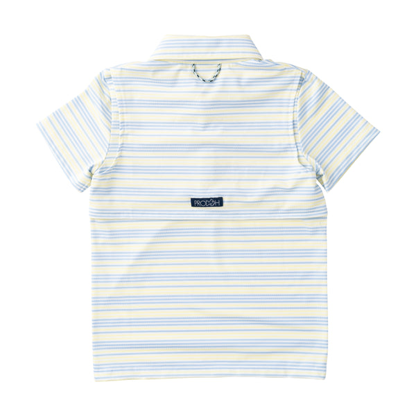 Pro Performance Polo- Yellow Pear Windsurfer Stripe