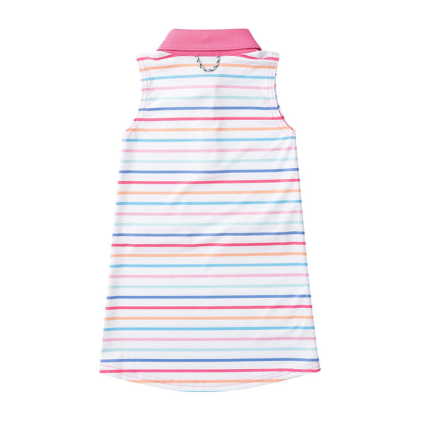 Pro Performance Polo Dress- Kissed Stripe