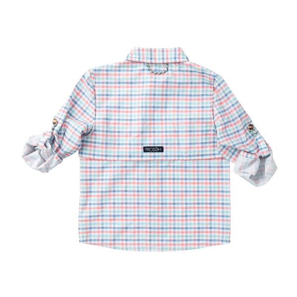 Founders Fishing Shirt- Strawberry Ice Tide Point Plaid