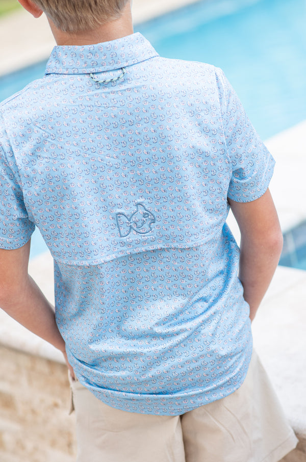 Pro Performance Polo- Oyster Print