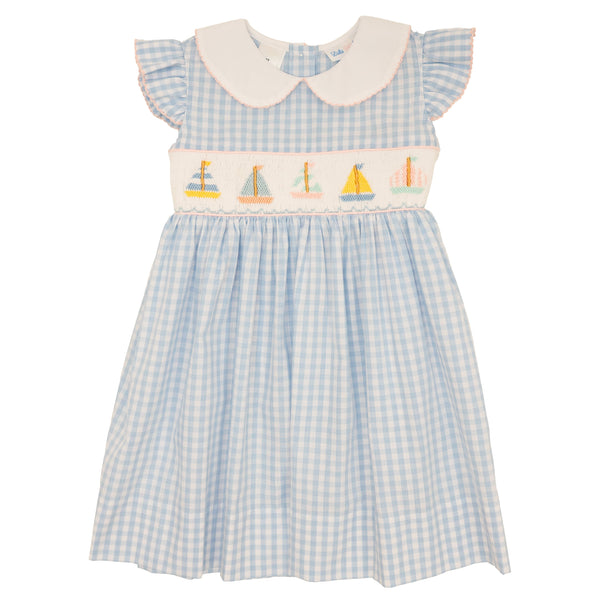 Sailboats Smocked Dress