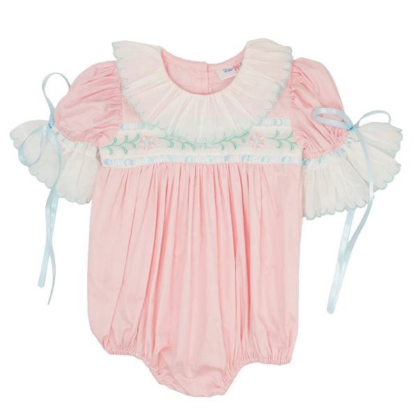 Pastel Floral Embroidered Bubble