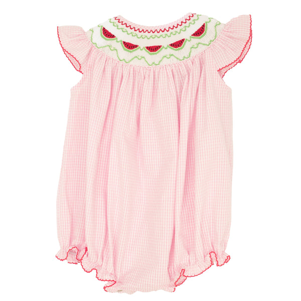 Watermelon Smocked Bishop Bubble