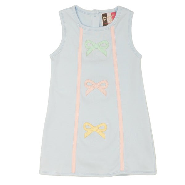 Hadley Bow A-line Dress- Lt. Blue