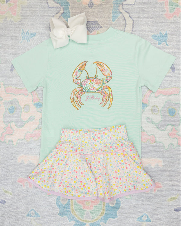 Quinn Skort- Sunny Day Floral, Cotton Candy Pink