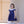 Navy Deluxe Velvet Dress With Lace