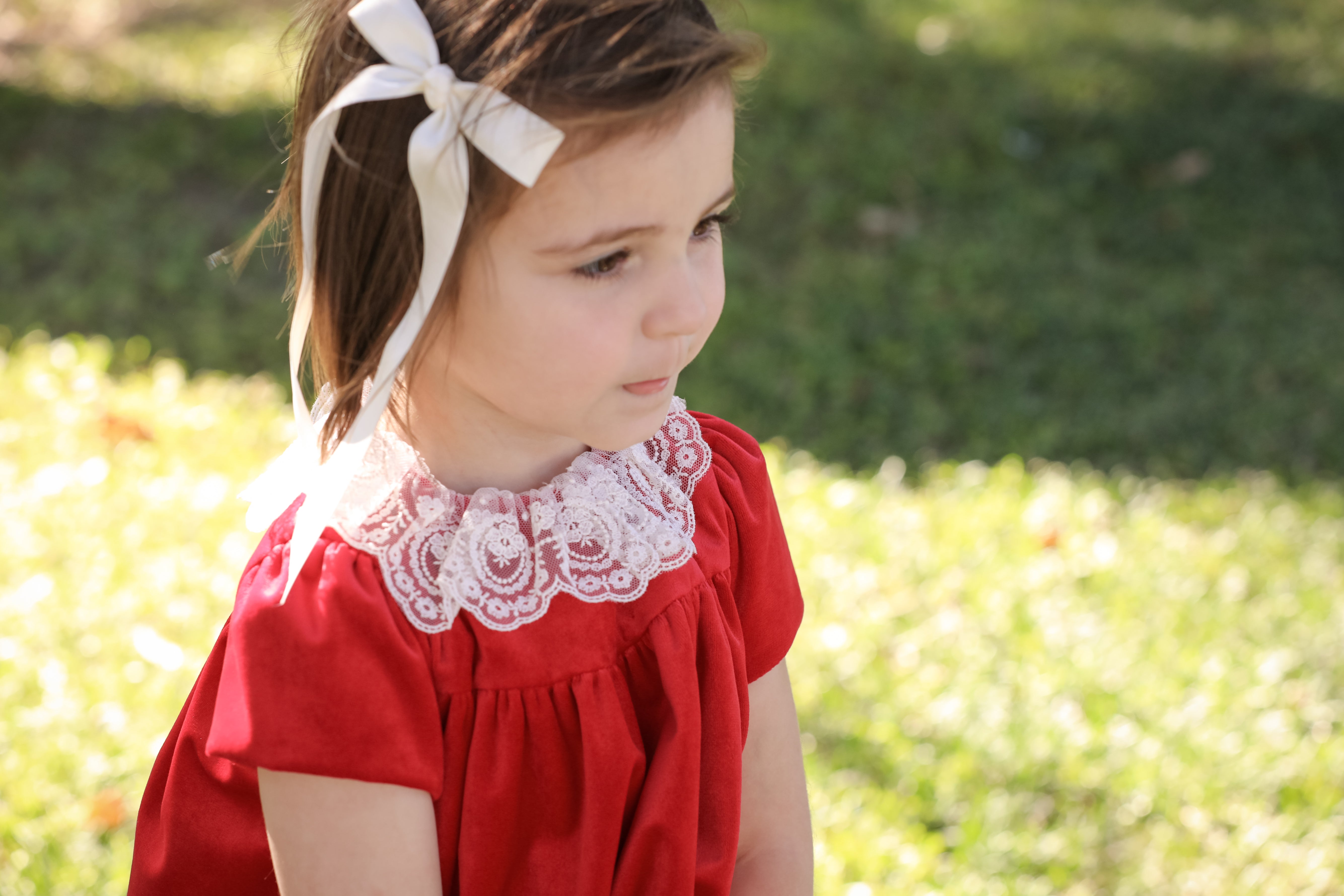 Red Deluxe Velvet Float Dress 3T Red Deluxe Velvet Float Dress 3T