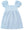 Blue Tweed Puff Sleeve Dress