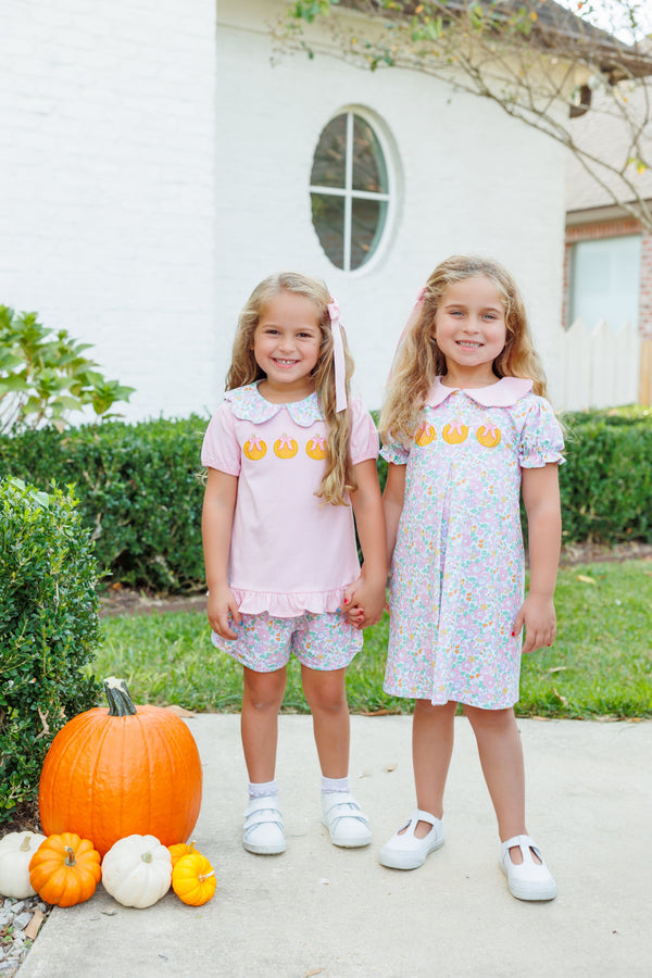 Pumpkin Floral Short Set