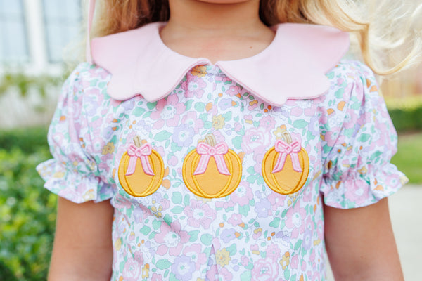 Pumpkin Floral Dress