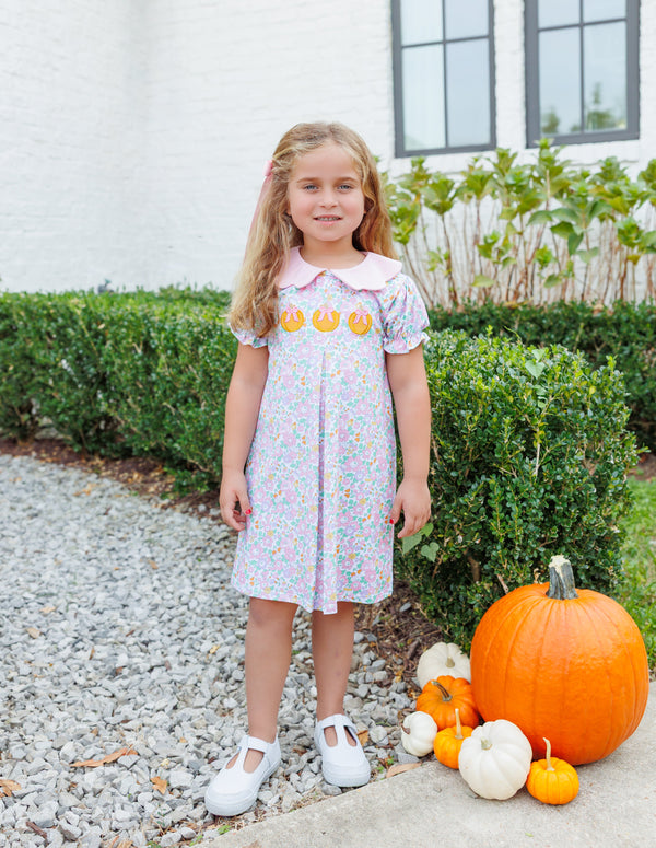Pumpkin Floral Dress
