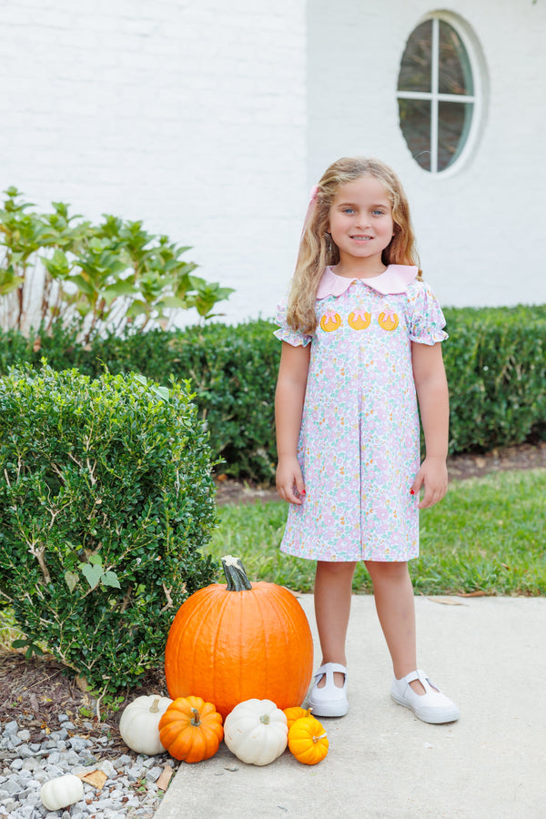 Pumpkin Floral Dress