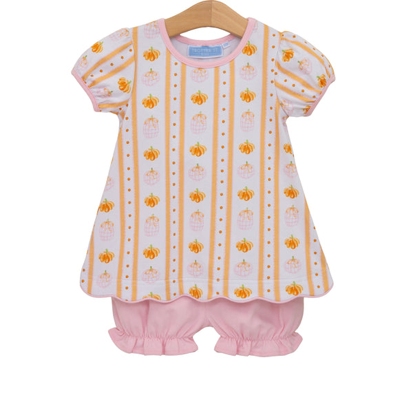 Pumpkin Patch Scalloped Bloomer Set