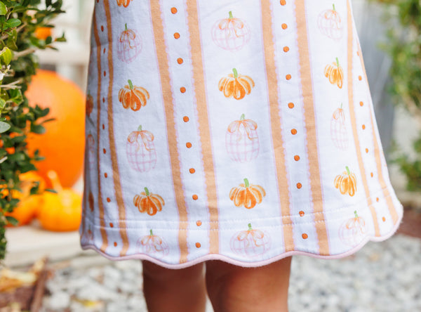 Pumpkin Patch Scalloped Bubble
