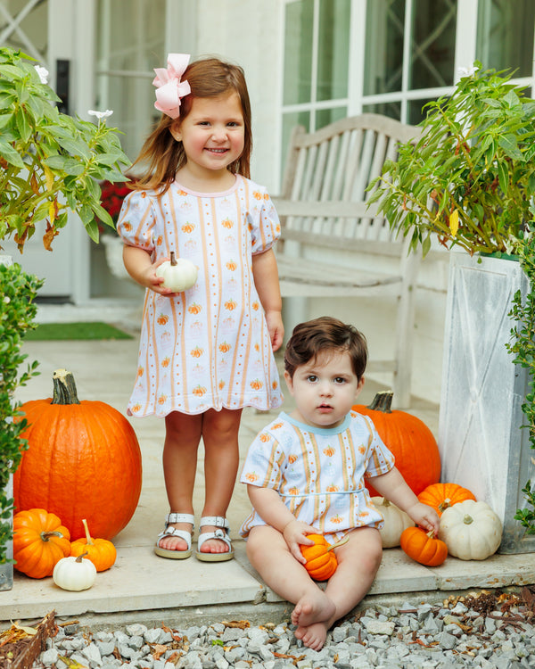 Pumpkin Patch Scalloped Dress