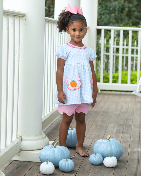 Pumpkin Ruffle Short Set