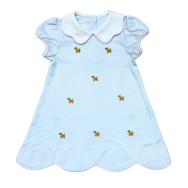 Puppy Knit Bryar Dress- Lt. Blue Bitty