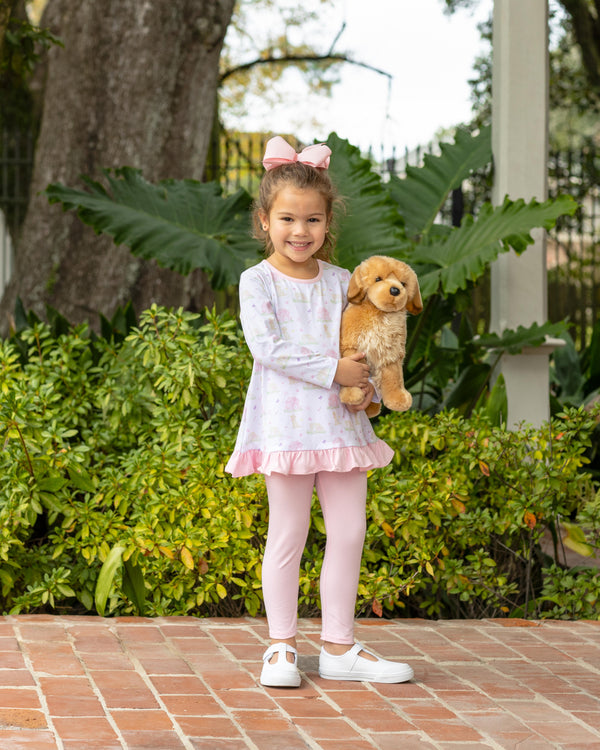 Puppy Pals Ruffle Pants Set