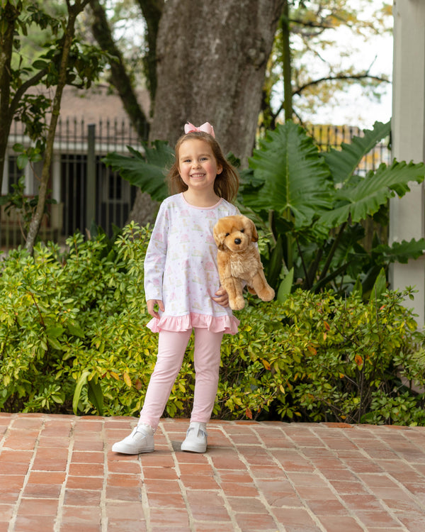 Puppy Pals Ruffle Pants Set